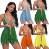 Lingerie per donna Lingerie da notte in rete con chiusura frontale in babydoll in pizzo con scollo a V