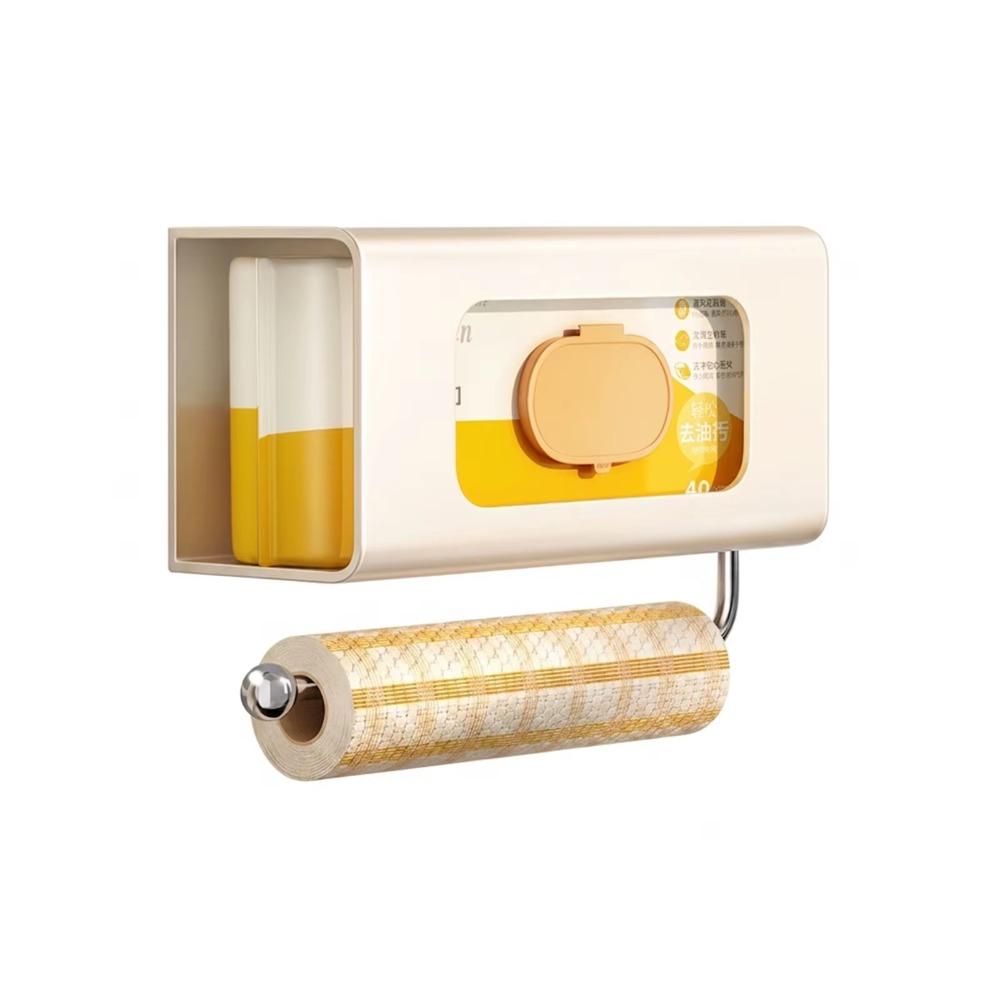 

Strong Load Bearing Paper Towel Dispenser Easy Access Toilet Roll Organizer Home Use белый