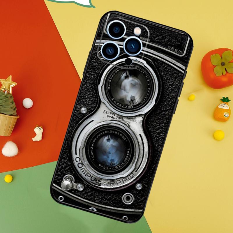 Retro Camera Vintage Case For iPhone 14 13 12 11 15 16 Pro Max Mini X XR XS Max 8 7 14 15 16 Plus Cover Funda
