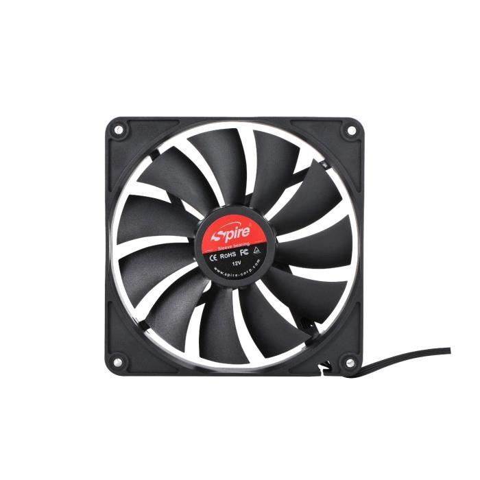 Ventilateur - spire - 140mm - 65 cfm - 200-1700 rpm - 28 db - silencieux