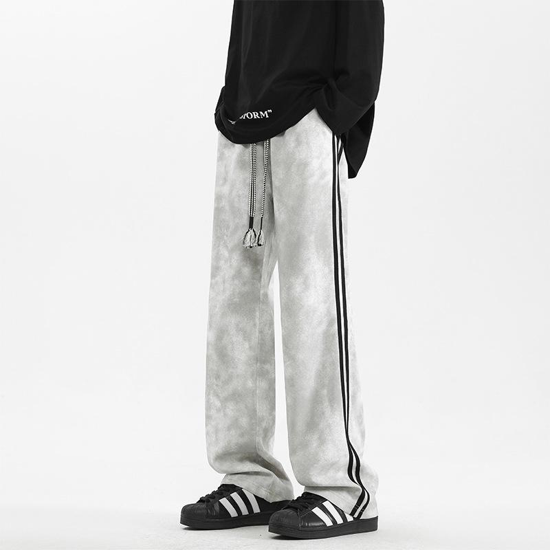 Men's new straight dirty pants men's spring and autumn loose pants men's sports fashion versatile outer trousers