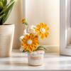 Knitted Flowers Decorations Decorative Crochet Flowers Potted Plants Knitted Artificial Flowers Gifts for Friends