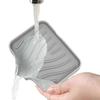 Silicone Soap Dish Sink Silicone Tray Soap Sponge Storage Holder Soap Dishes for Bathroom Free Punch Drain Rack BXFZH05