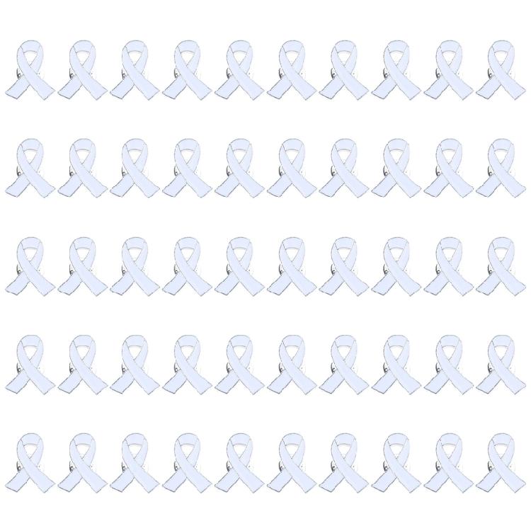 

Ribbon Pin Awareness Lapel Brooch Hope Pin Enamel Lapel Pin for Raise HIV білий