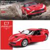 Chevrolet Corvette C7 Grand Sport Simulation Diecast & Toy Vehicle Pull Back Car & Doors Open RMZ City 1:36 Alloy Supercar Model