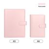 Korean Heart Macaron A5/A6 Ring Binder Notebook - PU Journal with 6-Hole Design