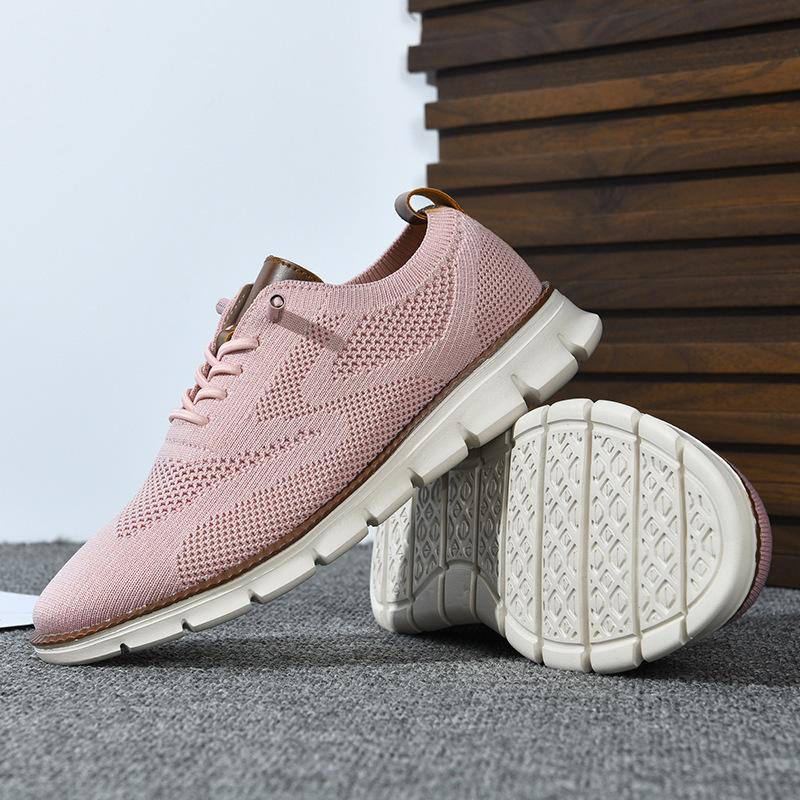 Britischer Stil Sommer atmungsaktive Sneaker Fly-Woven Mesh Schuhe Große Größe Laufschuhe Trendschuhe