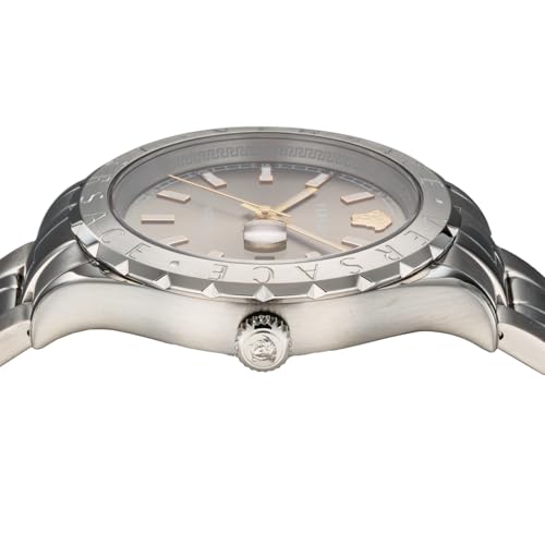 Versace Men's HELLENYIUM Watch (VEZI00424) Automatic, Water Resistant, Sapphire Crystal, Gray Dial, Stainless Steel