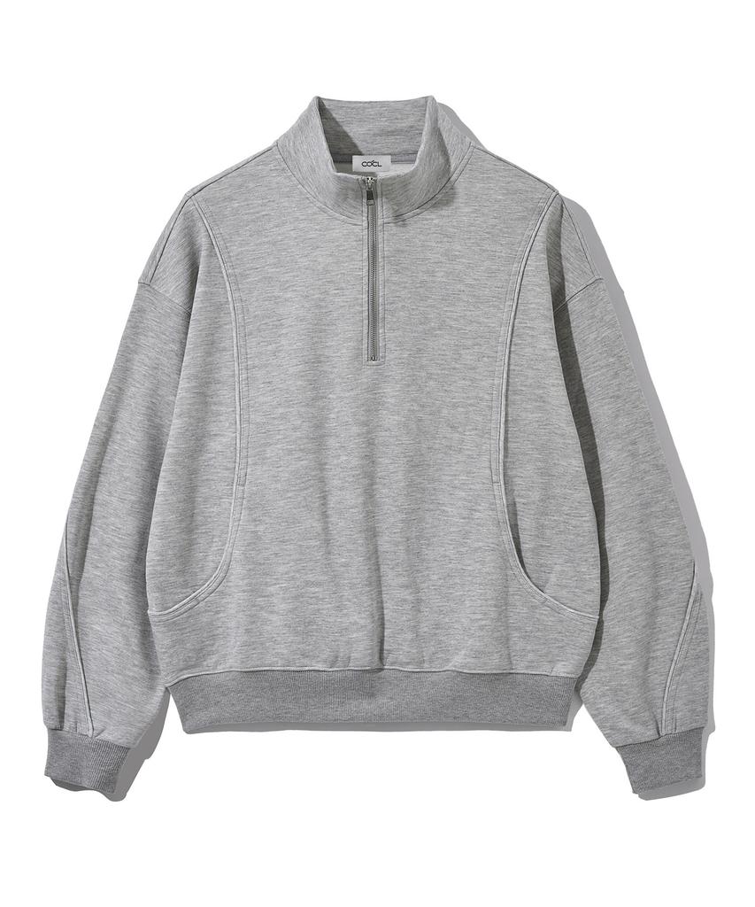 COSTUME O’CLOCK Curved Fleece-Lined Half Zip Sweatshirt 3 Colors Coosts261