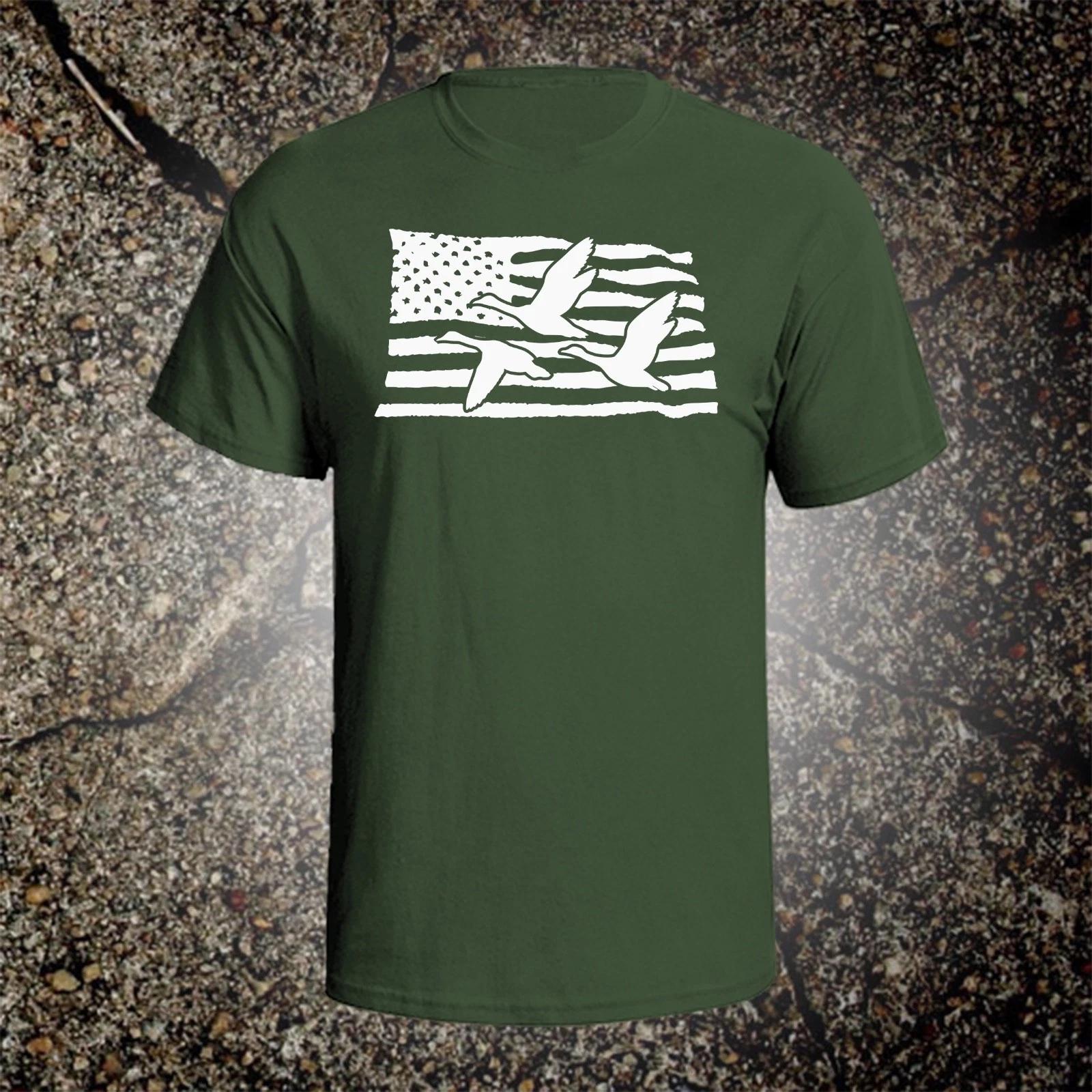 

Американский флаг Утиная охота винтажный стиль графическая футболка футболка winchester mossberg S