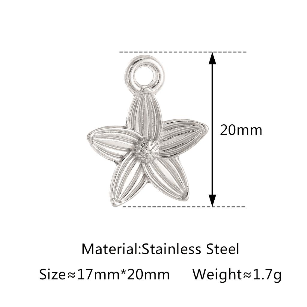 3Pcs Rose Flower/Daisy/Clover/Bee/Butterfly Charms Stainless Steel Pendant DIY Necklace Bracelet Earring Jewelry Making Finding
