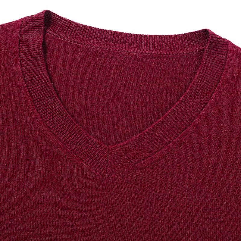 JOW Men's 100% Wool V-Neck Sweater