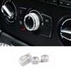 Knob Cover 2013-15 Silver For BMW X1 E84 Console Air Conditioner Button Aluminum