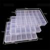 Plastic Storage Jewelry Box Compartment Container Beads Earring Box Rectangle Case Organizer