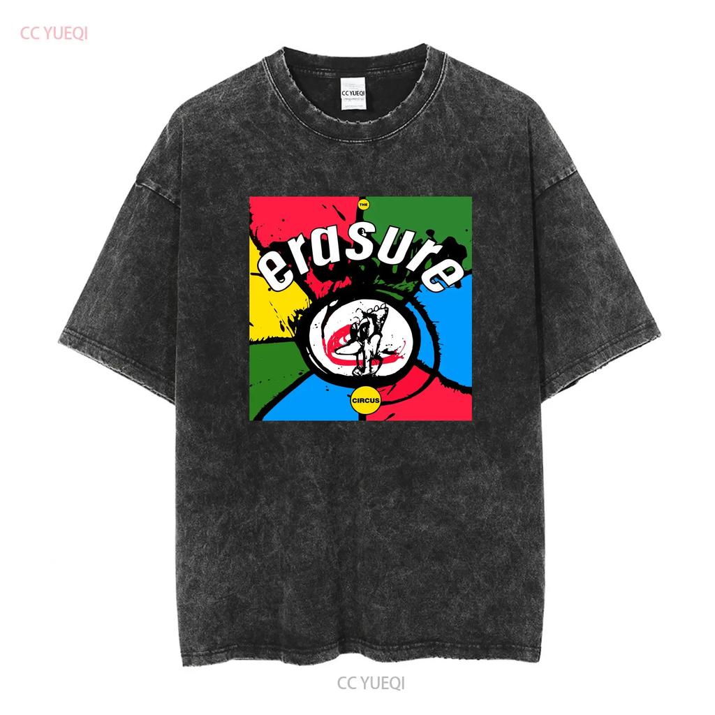 Erasure der Zirkus Aktives T-Shirt Logo Lustig Größe S bis 5XL Vintage gewaschen Lässig Unisex Gestreckt Weich Grafikdesigner Kleidung