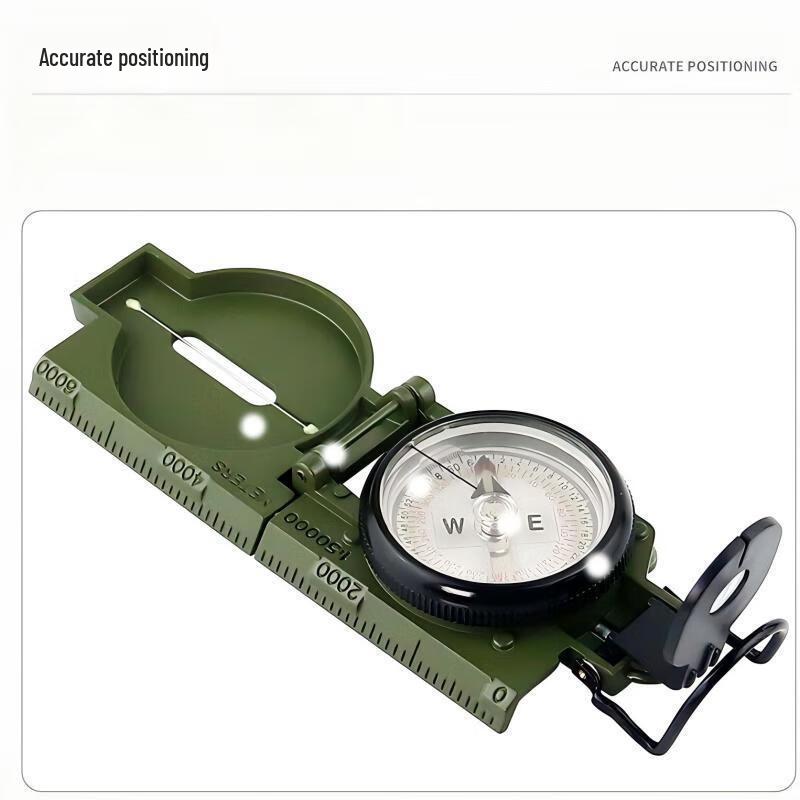 Linpan Portable Multifunction Flip-Cover Metal Compass