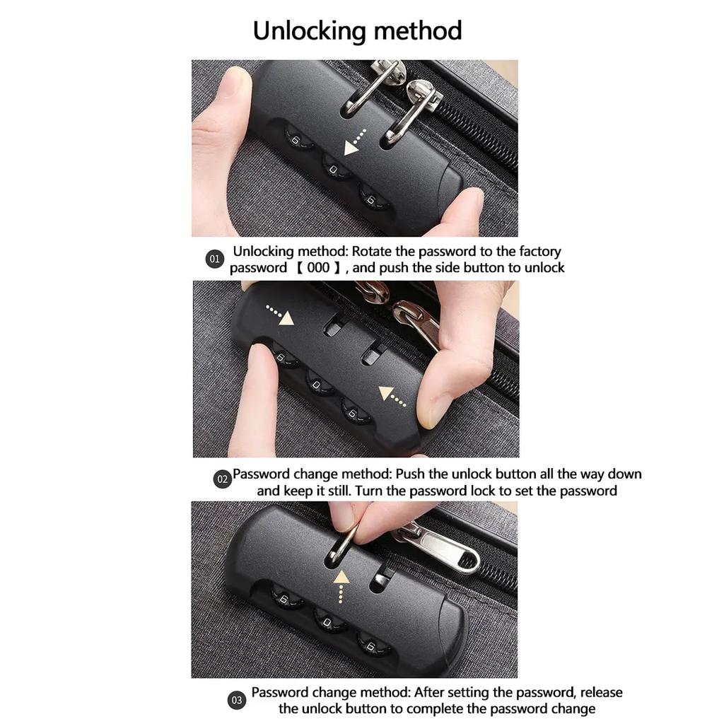 1pc -  Secure Document Bag - 3-Layer File Storage Case with Combination Lock,Durable, Perfect for Business and Daily Use