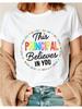 1pc The Principal Believes In You Tshirt Womens Wowomens Teacher Appreciation Gift with Principal'S Name Badgestyle Prin