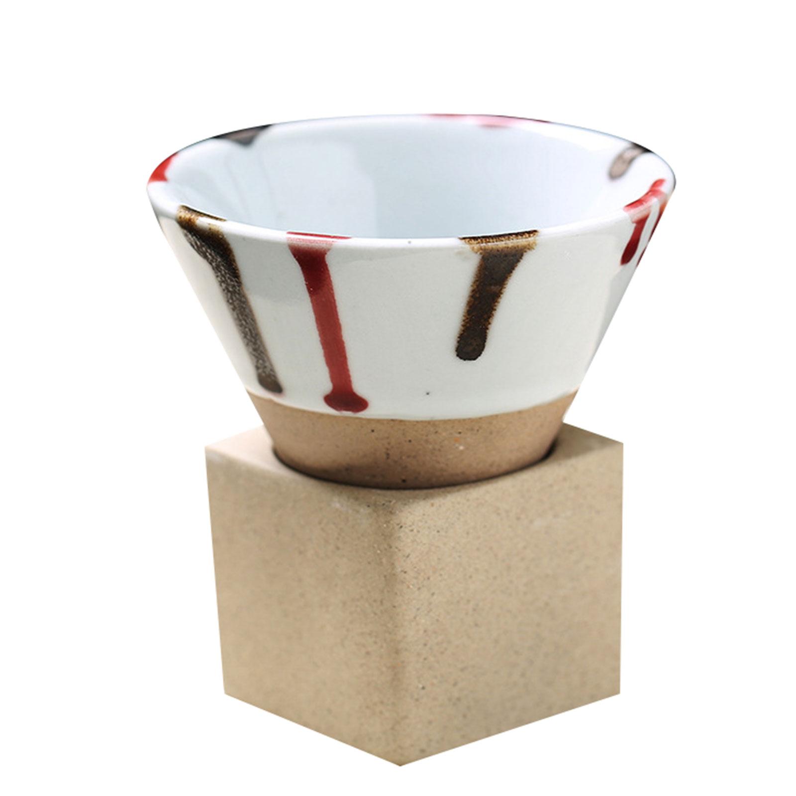 Pottery Coffee Mugs with Base 100ml Conical Porcelain-Cup Latte Ceramic Tea-Cup Kitchen Bar Household Supplies