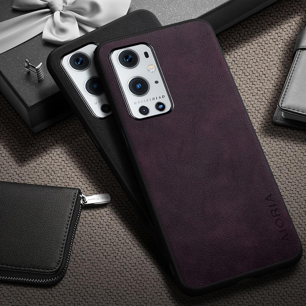 Phone Case - Luxury Retro Faux Leather Phone Case for Oneplus 9 8 7 6 Pro 9R 9RT 9 US 6T 8T 7T Pro Matte Soft Bumper Hard Back Cover Fashion Case