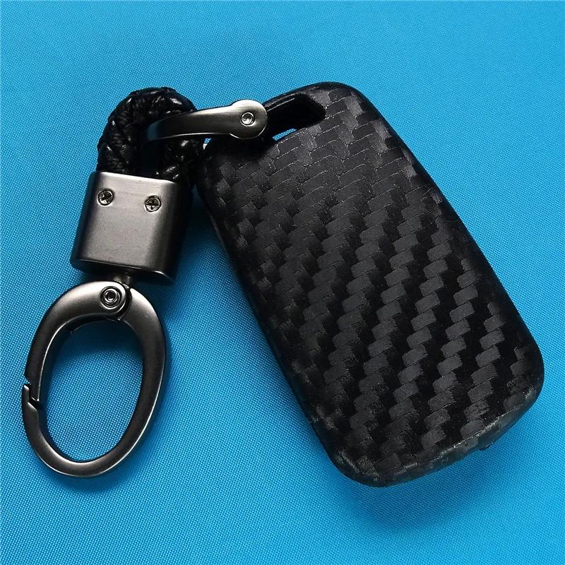 1 Pcs Carbon Fiber Silicone Car Key Cover For Chevrolet Camaro Malibu Cruze Aveo Trax Opel Astra Corsa Meriva Zafira Antara