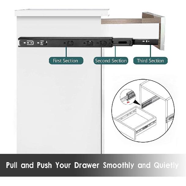 Heavy Duty Drawer Slides 8 Inch, Full Extension Drawer Slides, Ball Bearing C