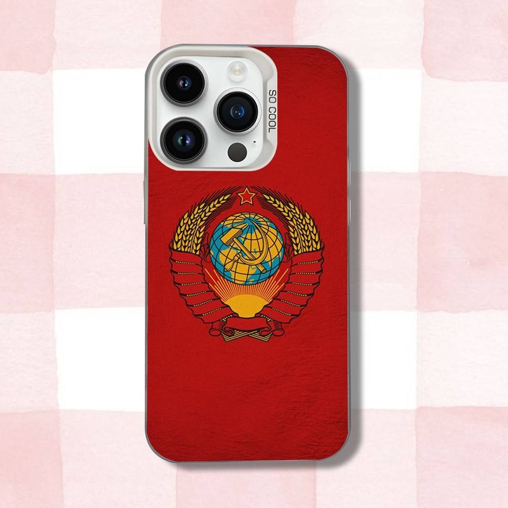 

Russians U-USSR CCCPS Phone Case For iPhone 16,15,14,13,12,11,Pro,XS,Max,Plus,Mini,SE White Candy Matte Shockproof Cover iPhone12mini
