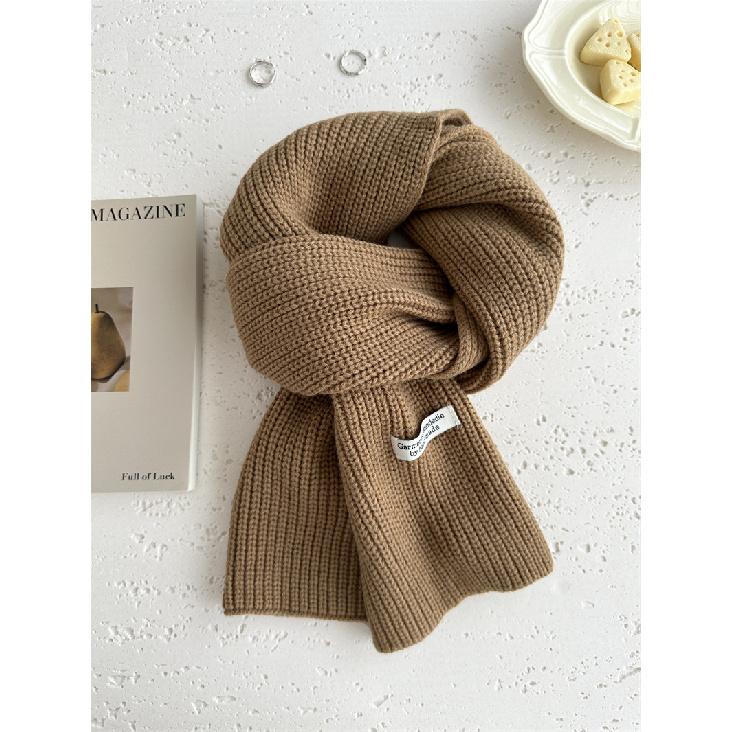 Nový Pletený Vlněný Pletený Kašmírový Šátek Pro Ženy Páry Nový Všestranný Jednobarevný Šátek Zima