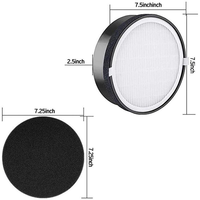 2PCS Filter Replacement Filters for Levoit LV-H132 LV-H132-RF 3 In 1 Preliminary Filter