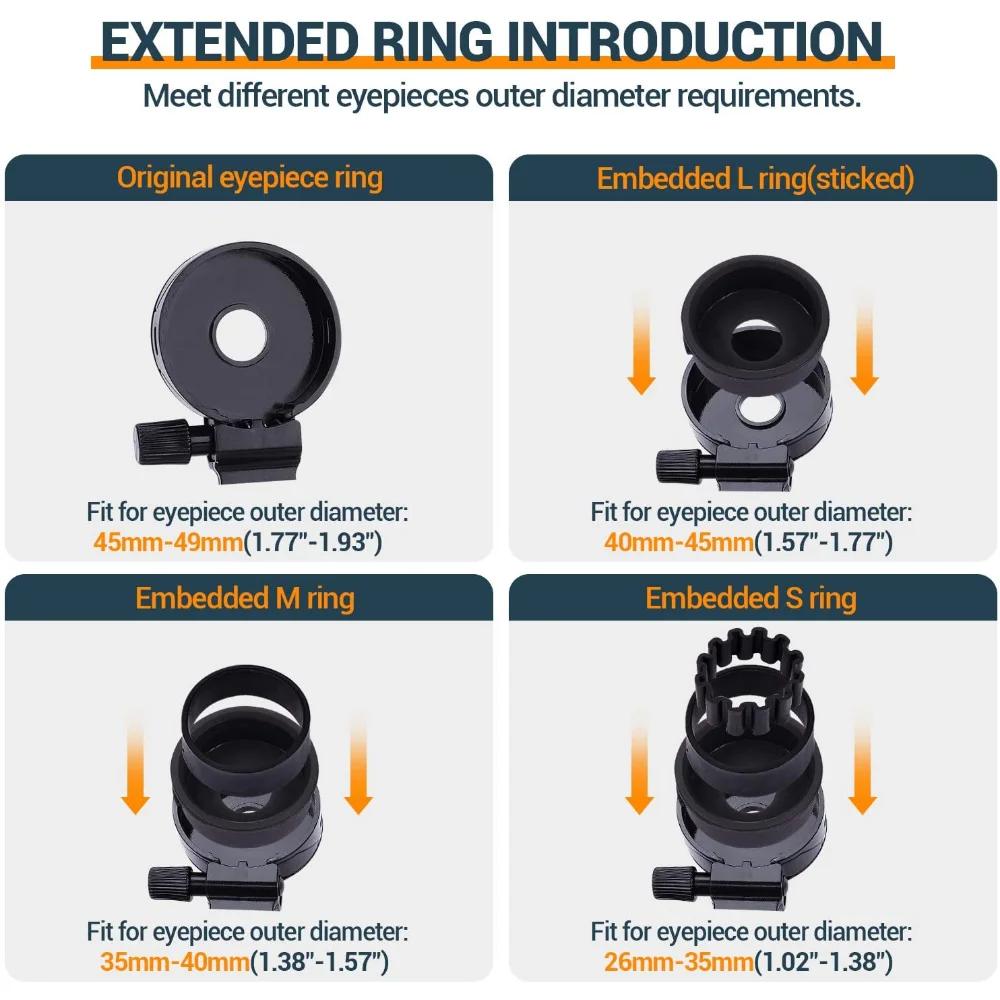Upgrade Universal Cell Phone Adapter Bracket Clip Mount Soft Rubber Material For Binocular Monocular Spotting Scope Telescope