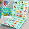 Magnetic Number Sticker Book Clip Kid Spell Letter Game Cognitive Early Educational Toys Montessori For Children Christmas Gifts