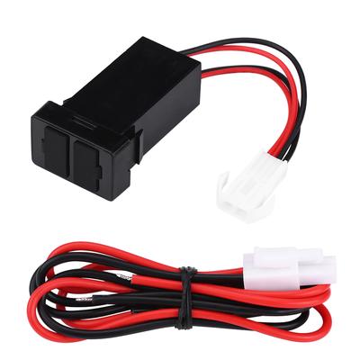 12V24V 2.1A Dual USB Port Car Charger Power Adapter Socket for Toyota Cellphone