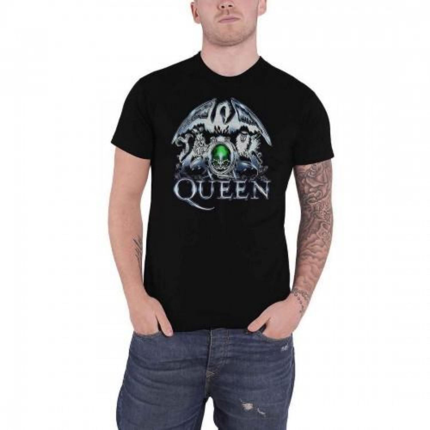 Queen Unisex Adult Metal Crest T-Shirt S чёрный