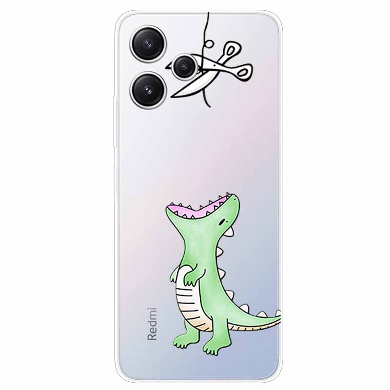 For Xiaomi Redmi 12 Case Flowers Clear TPU Silicon Funda Capa On for Redmi 12 4G / Redmi12 5G Soft Covers Transparent Coque Bags