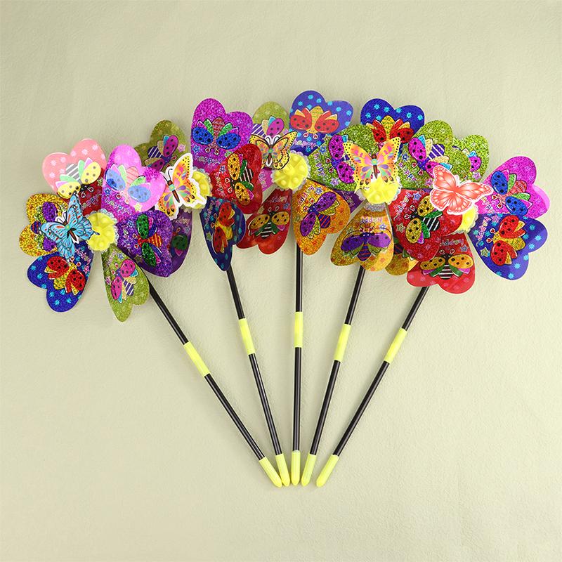 1Pc Colorful Sequin Windmill Cartoon Animal 3D Pinwheel Home Garden Decoration Wind Spinner Whirligig Yard Decor Outdoor Kid Toy
