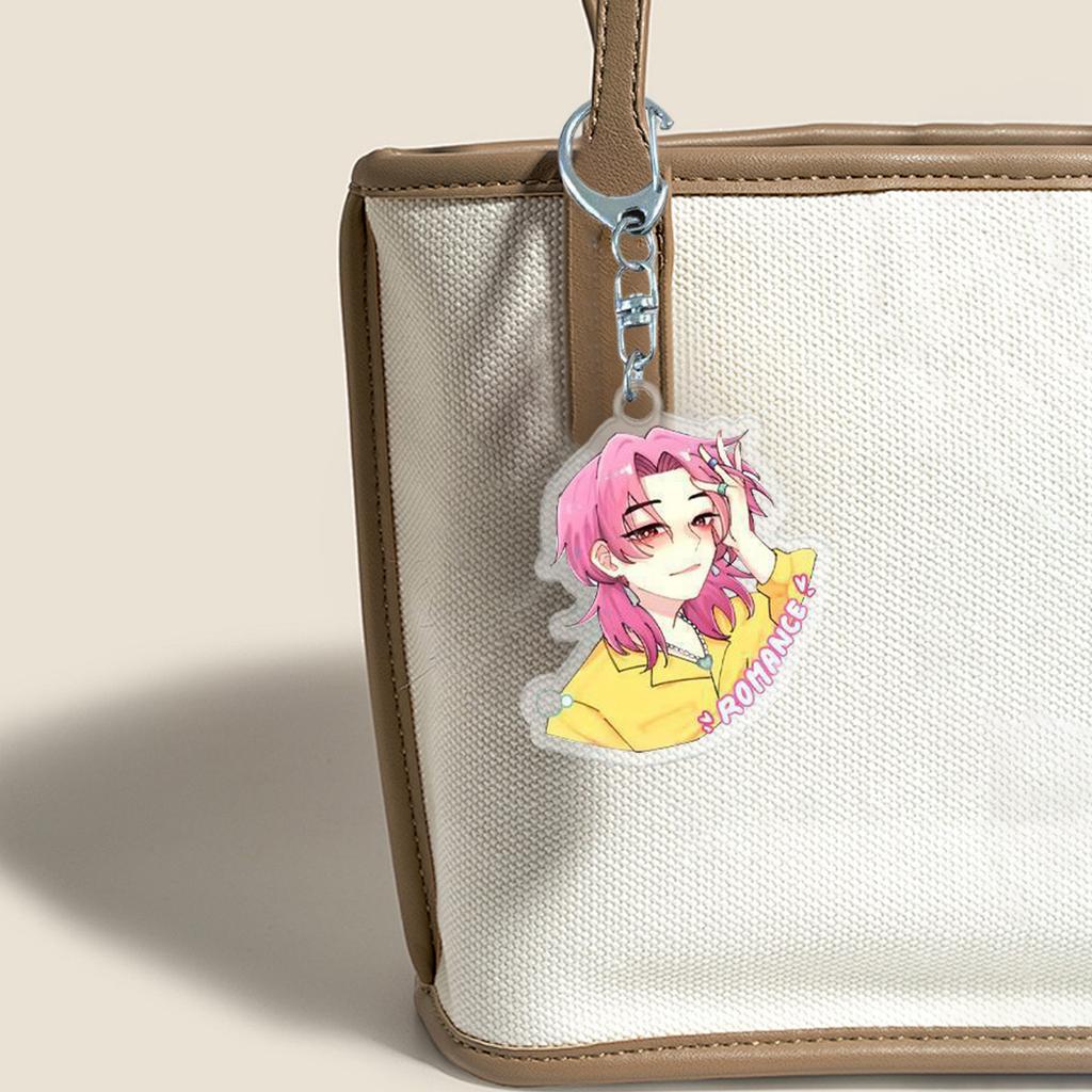 2d Acrylic Compass Support Stick Rocking Music Keychain Pendant Accessory