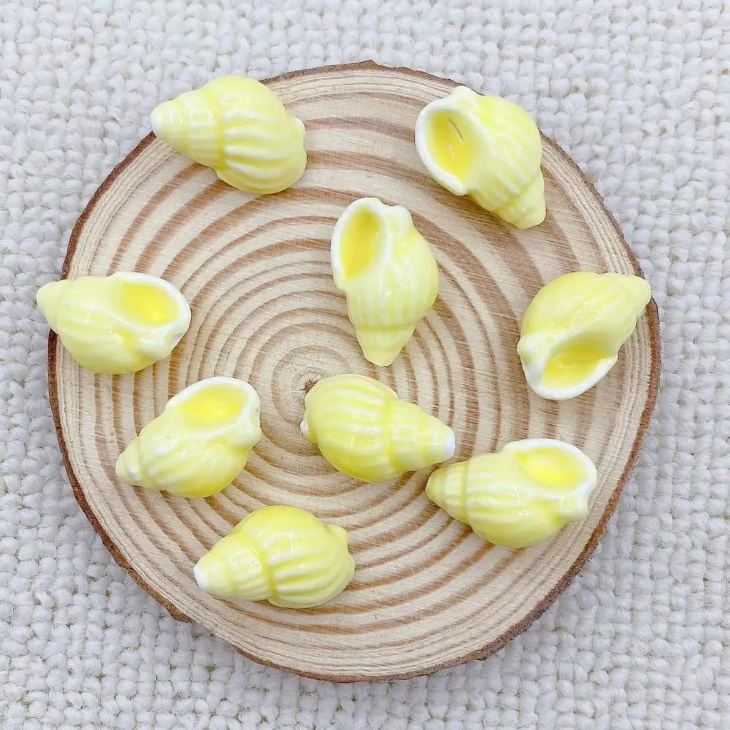 DW43 10Pcs Fashion Conch Shape Good-looking Ceramic Porcelain Beads DIY Handmade Pendant Bracelet Necklace Accessories Jewelry