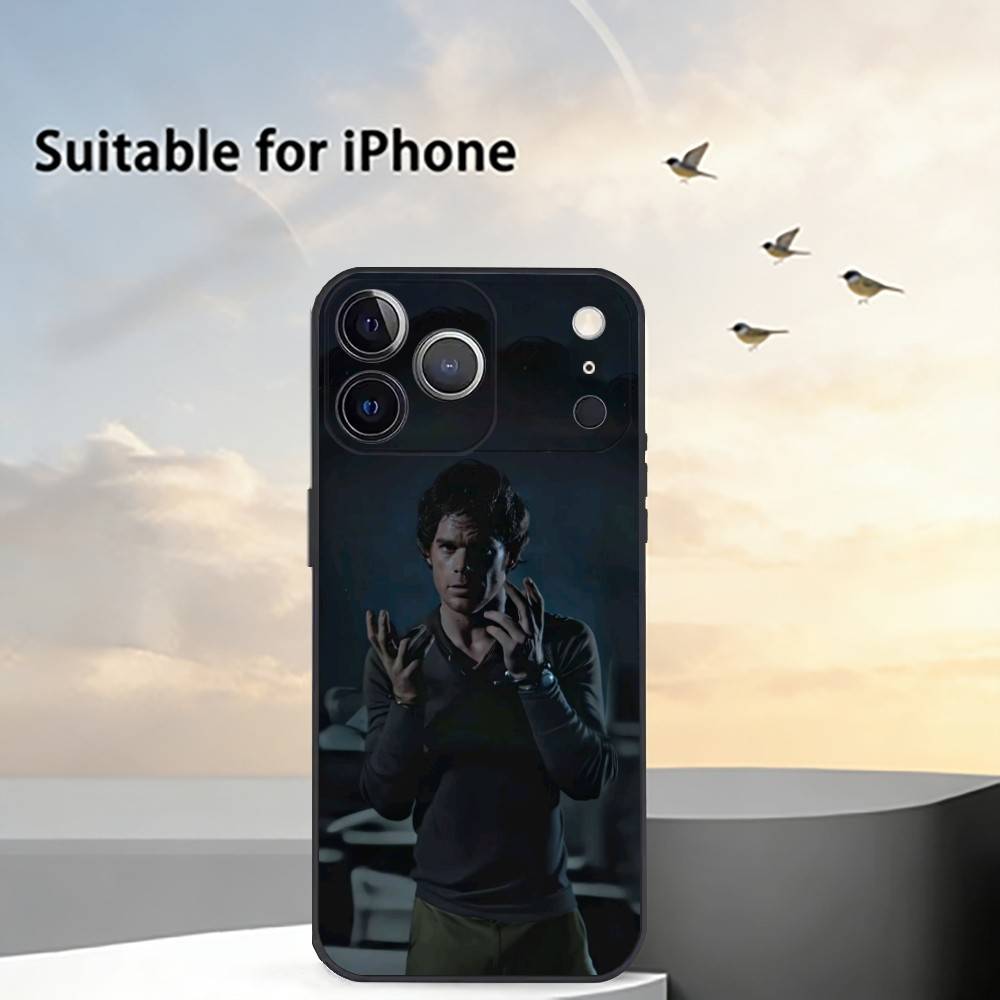 D-Dexter Morgan Phone Case For iPhone 17, 16,15,14,13,12,11 Plus,Pro Max, Others Soft Black Cover