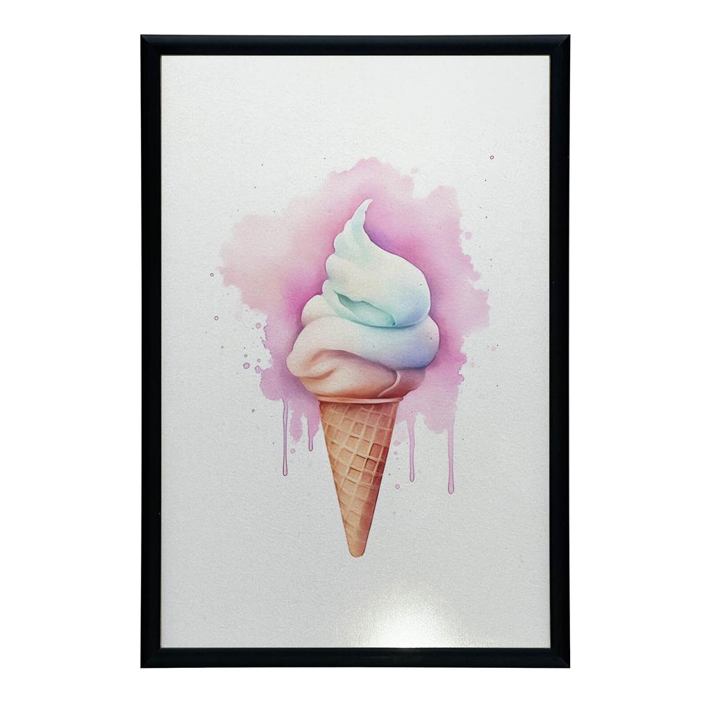 Tęczowe Lody Tęczowe Lody, 50X70 Cm, Bez Ramy, Płótno Premium Na Blejtramie