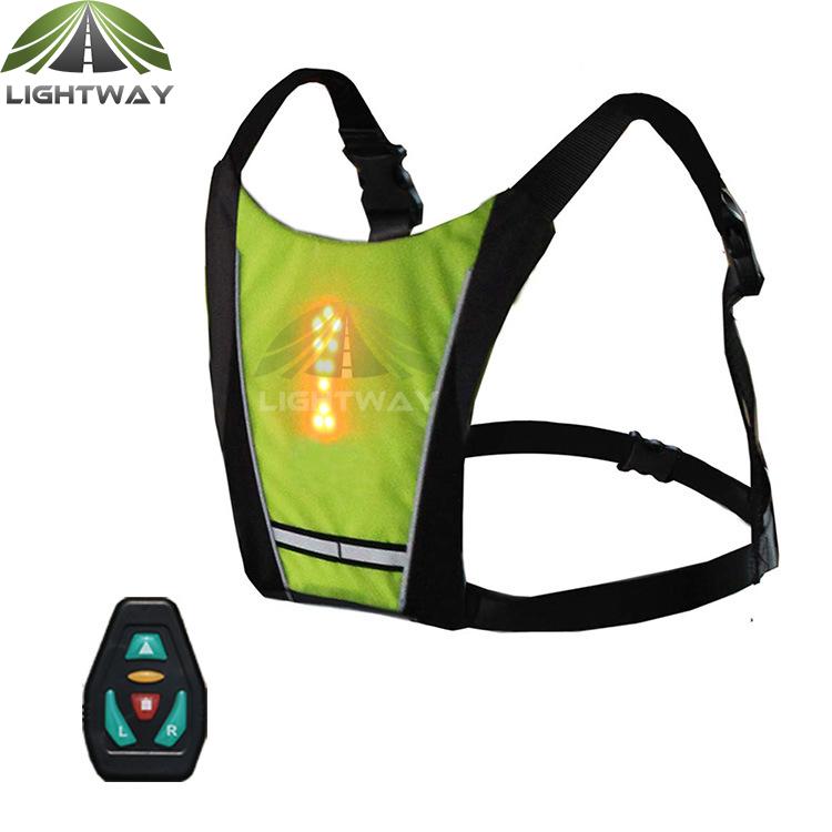LED Turn signal Light Vest Bicycle Reflective Warn Bike Led signal Vest Wireless Turn signal Running