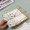 Iron Tissue Storage Holder Square Diamond Napkin Stand for Cafe Hotel Restaurant