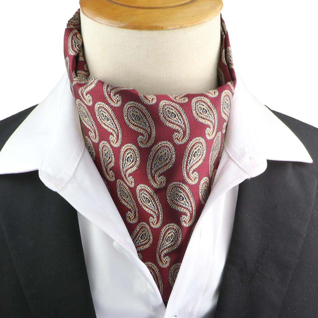 Pánská kravata Žakárová Květinová Paisley Pánská kravata Svatba Formální Ascot Šátek Samozavazovací Britský Gentleman Polyester Měkká kravata Luxusní