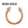 1PC metal Horseshoe Fake Nose Ring C Clip Septum Lip stainless steel Real Piercing Nose Rings Hoop For Women Men Jewelry