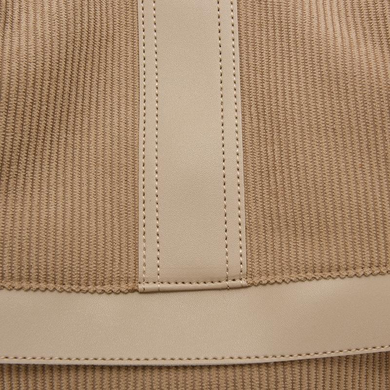 Cordrucksack Damen Einfarbiger Rucksack Studenten Schultasche