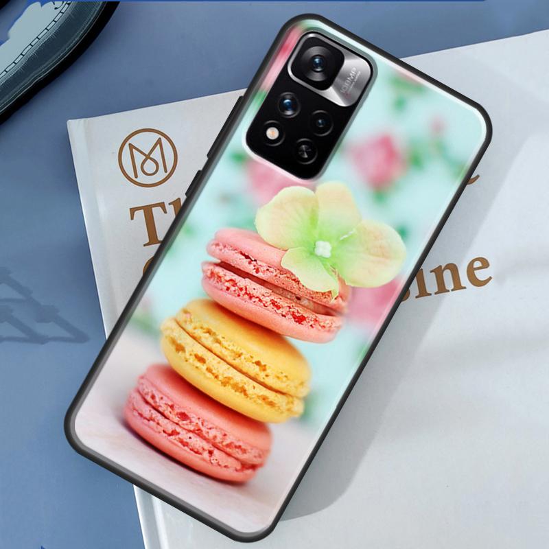 Macarons Cake Dessert Cute Case For Xiaomi Redmi Note 14 13 11 9 10 12 Pro 9S 10S 11S 12S Redmi 10C 12C 13C 14C Cover