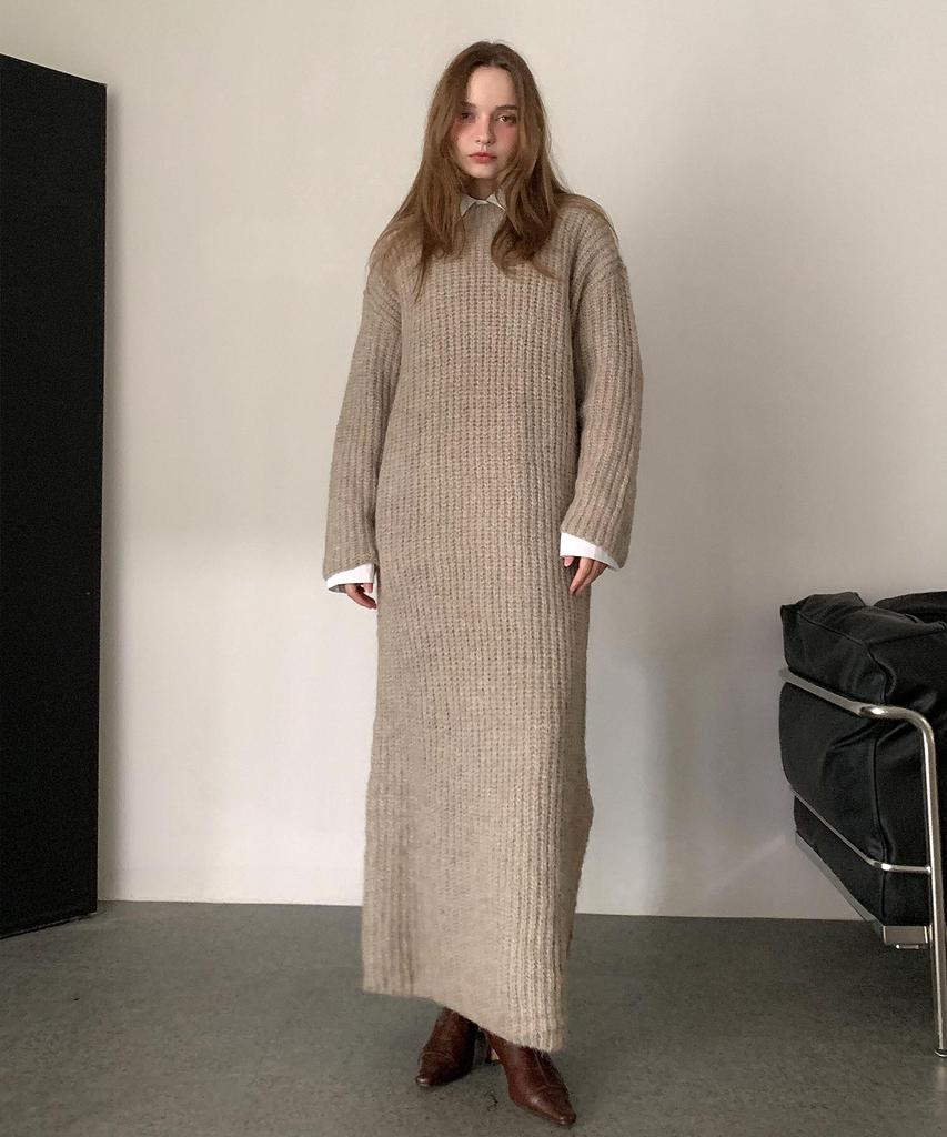 Baseukala Isla Knit Long Dress (3Colors)