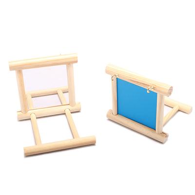 Espelho para pássaros com poleiro Espelho para pássaros com suporte para brinquedos Gaiola para calopsitas
