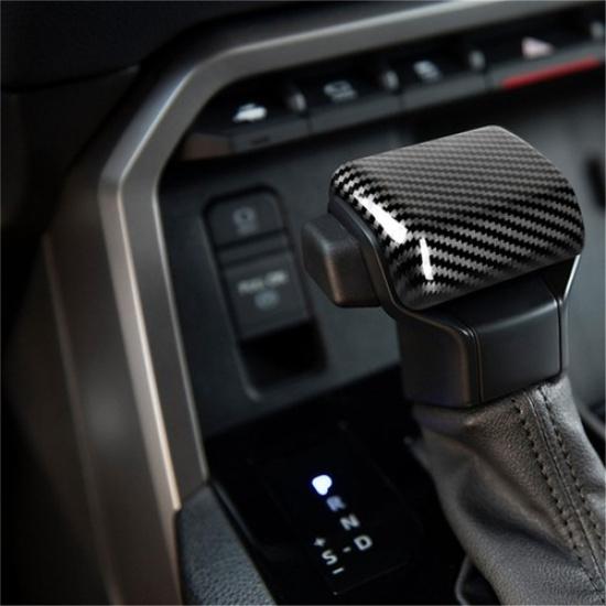 Gear Shift Knob Head Cover Trim Carbon Fiber ABS For Toyota Tacoma Tundra