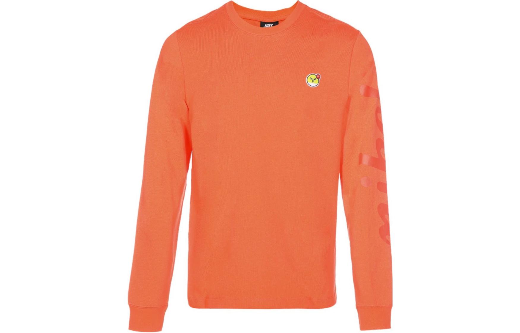 Nike T Shirts Men s Orange Crew Neck Moderate DJ4135-840 M