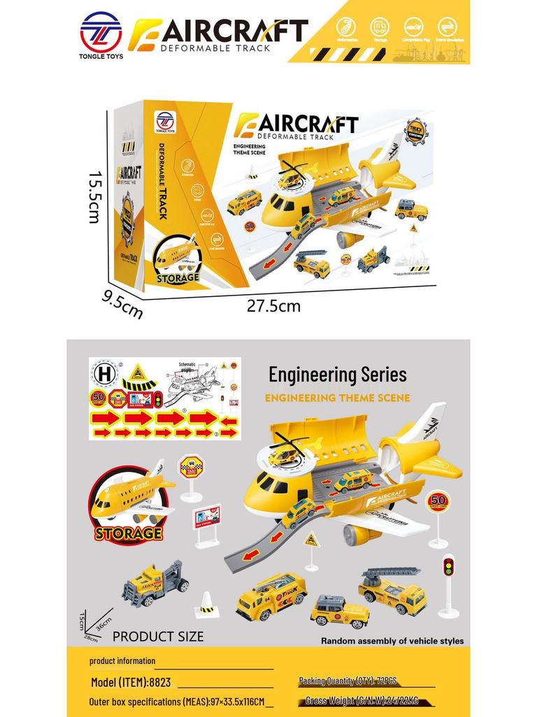 Multifunctional Inertial Airplane Toy Set - Large Size Gift for Children